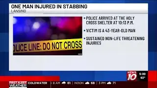 Man stabbed near Holy Cross shelter in Lansing