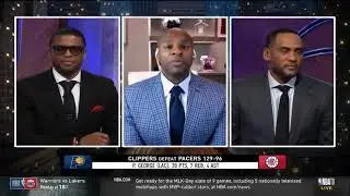 Steve Smith reacts to CLippers def Pacers 129-96; Kawhi: 17 Pts; Morris: 20 Pts
