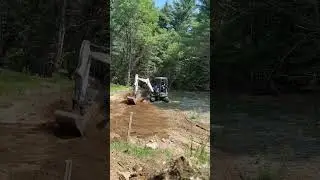 Backfilling with the e35 bobcat #excavator