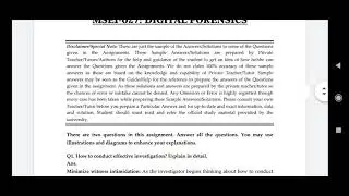 MSEI 27 Ignou Solved Assignment 2020-21