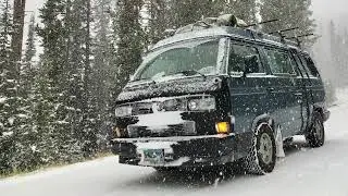 Winter Adventures in our 1988 VW Vanagon Camper