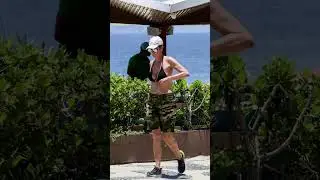 Cristina Cordula in bikini top at the beach in Rio #celebrity