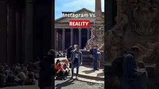Instagram vs Reality travel 🤭  #rome #italy
