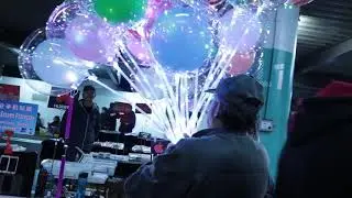 Glenfield Night Market Man with Balloon Lights