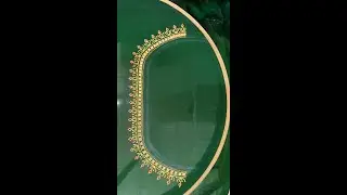 Simple Tanjore style fabric painting neck design | step by step tutorial beginners | #shorts