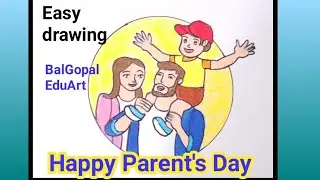 Parents day Drawing|parent's day Drawing easy|National Parent's Day Drawing easy|National Parentsday