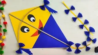 DIY Paper kite 🪁|| How to make a Kite 🪁|| Makar Sankranti Kite Craft Idea 🪁||