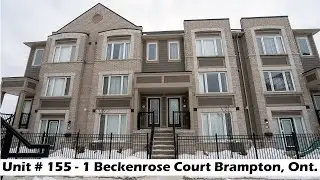 Unit # 155 - 1 Beckenrose Court Brampton - Condo Townhouse for Sale