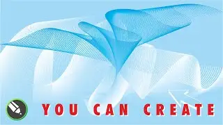 You Can Create Blue Line Wave Vector Background Created in CorelDraw by LRGWall