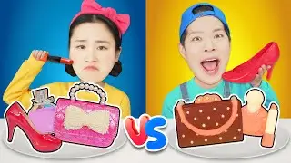 Real Makeup or Chocolate?! 🍫💄 Crazy Mukbang Challenge Compilation | Attu and Acha