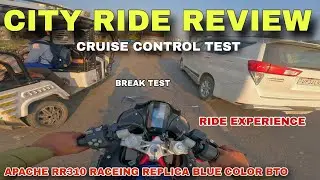 2025 NEW TVS APACHE RR310 RACEING REPLICA BLUE COLOUR II CITY' RIDE REVIEW COMFORTABLE  EXPERIENCE