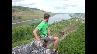 Klettern am Nikolausfelsen in Bingen