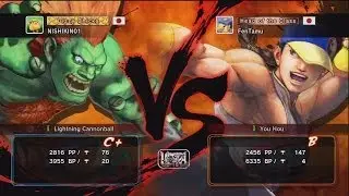 NISHIKIN (Blanka) vs FenTamu (Yun) - USF4 Match *1080p*