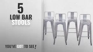 Top 10 Low Bar Stools [2018]: Belleze Counter 24