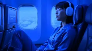 Dark Night Flight Airplane White Noise for Deep Sleep | Relax, Study & Focus 10 Hours