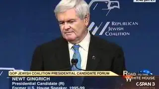 Newt Gingrich on child labor at Republican Jewish Coalition Dec 7 2011