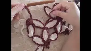 Blusa de flor de crochê 🧶.                           Parte 3