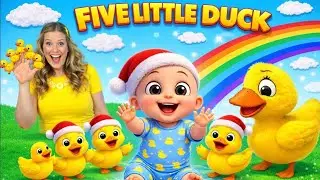 Five Little Ducks 🦆🎶 | Counting Nursery Rhyme for Kids | Baby Bubbles