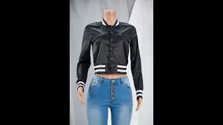 Autumn plus size new stylish solid color single breasted stretch casual baseball jacket EA000638