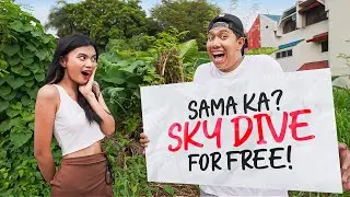 Asking Strangers na mag SKYDIVE with me for FREE!”