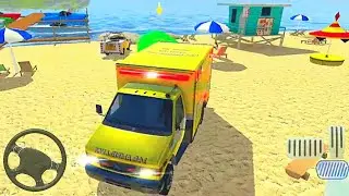 Coast Guard Beach Ambulance Rescue Driver Simulator - Android GamePlay