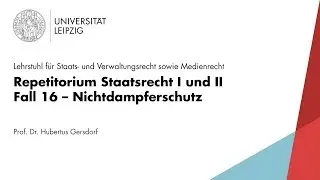 LEO Repetitorium Staatsrecht [Fall 16] &ndash; Nichtdampferschutz