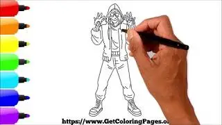 How to Draw Fortnite Mezmer Skin