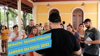 Câmera velha no Amparo em foco 2023 Fazendo retratos em papel com câmera de grande formato!