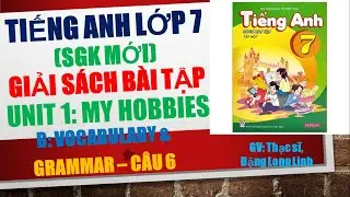 Tiếng Anh lớp 7 (SGK mới) - Giải SBT - Unit 1: My hobbies - B: Vocabulary vs Grammar - C&acirc;u 6