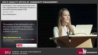 Lecture Series on Aboriginal Issues 2015: Over-representation of Aboriginal Children