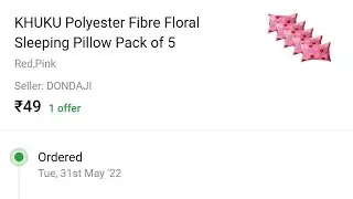 Flipkart Loot Deal 49 ₹ | KHUKU Polyester Fibre Floral Sleeping Pillow Pack of 5 on Flipkart