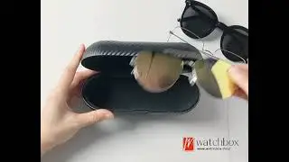Creative Simple Brand Designer Carbon Fiber Travel Anti-pressure Sunglasses Case Glasses Box
