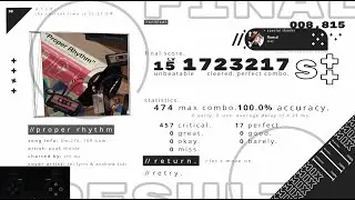UNBEATABLE - (Lv15) proper rhythm / unbeatable : Perfect combo 100% S++ ※Controller