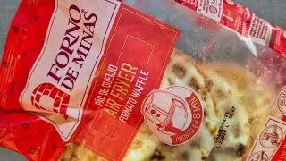 WAFFLE Review: Forno De Minas Pao de Queijo Air Fryer Fomato Waffle Food Product Review, ASMR