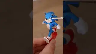 Let's improve this Sonic cup topper figure 💥 #shorts #sonic #merchandise #cinema #sonic3 #fyp