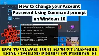 How to Change your Account Password Using Command prompt on Windows 10#windowsvigilant#cmd#Windows10