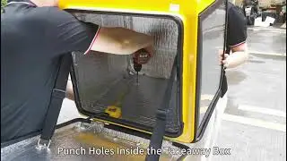 install led delivery metal box on the bike