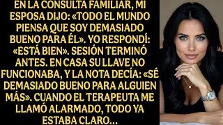 En la consulta familiar, mi esposa dijo: Todo el mundo piensa que soy demasiado bueno para él...