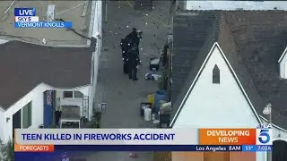 Teen killed in backyard fireworks blast at South L.A. home