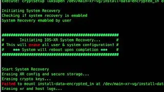 Cisco IOS XR Password Recovery