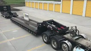 2017 GLOBE 55 ton Extendable stretch lowboy with 4th axle fli For Sale