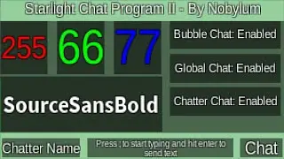 Roblox Require Script Starlight Chat Program II