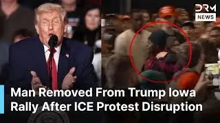 НЕИЗВЕСТНЫЙ МОМЕНТ: Мужчину вывели с митинга Трампа в Айове после того, как он сорвал протест имм...