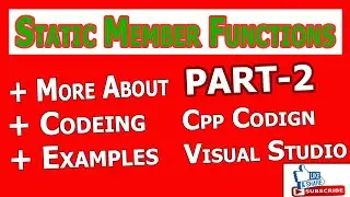 Static Member Functions | Solved Examples | PART-2 | in Urdu/Hindi