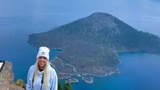 Hiking at Crater Lake, National Park.