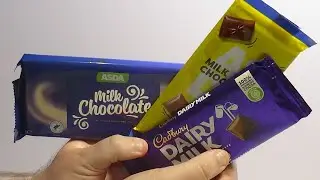 Milk Chocolate Comparison. Asda and Cadbury.