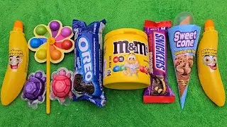 ASMR Most Popular Candys / some lots of colorful rainbow lollipop candy / unpacking chocolate eat