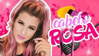 PINTEI O CABELO DE ROSA #veda5
