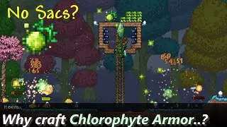 Chlorophyte Armor + Spore Sac in Terraria makes a surprising synergy..?