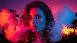 Cinematic Red Neon Smoke Portrait | Dark Night Aesthetic Visual for Chill Music Videos